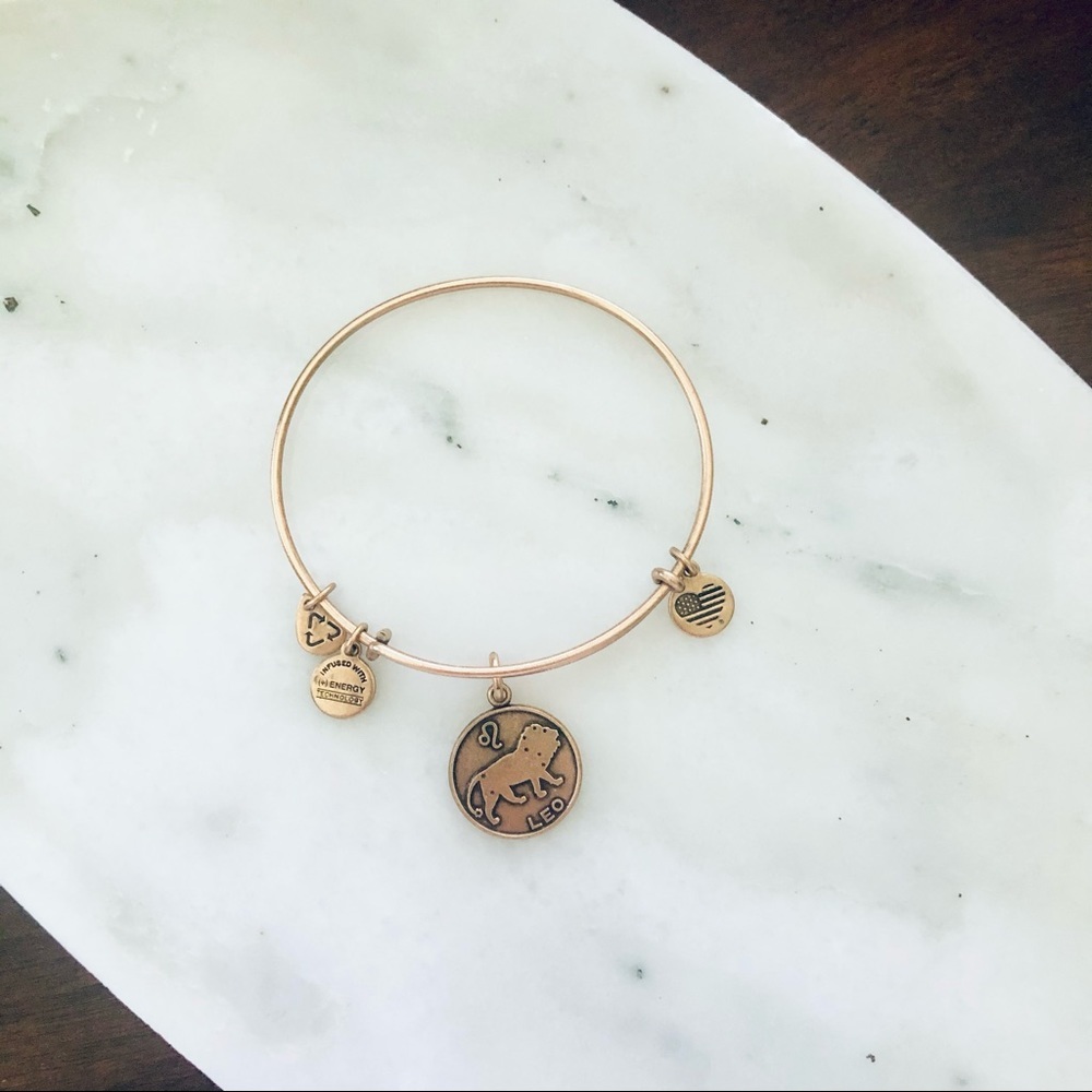 Alex and Ani Gold Leo Bangle Bracelet